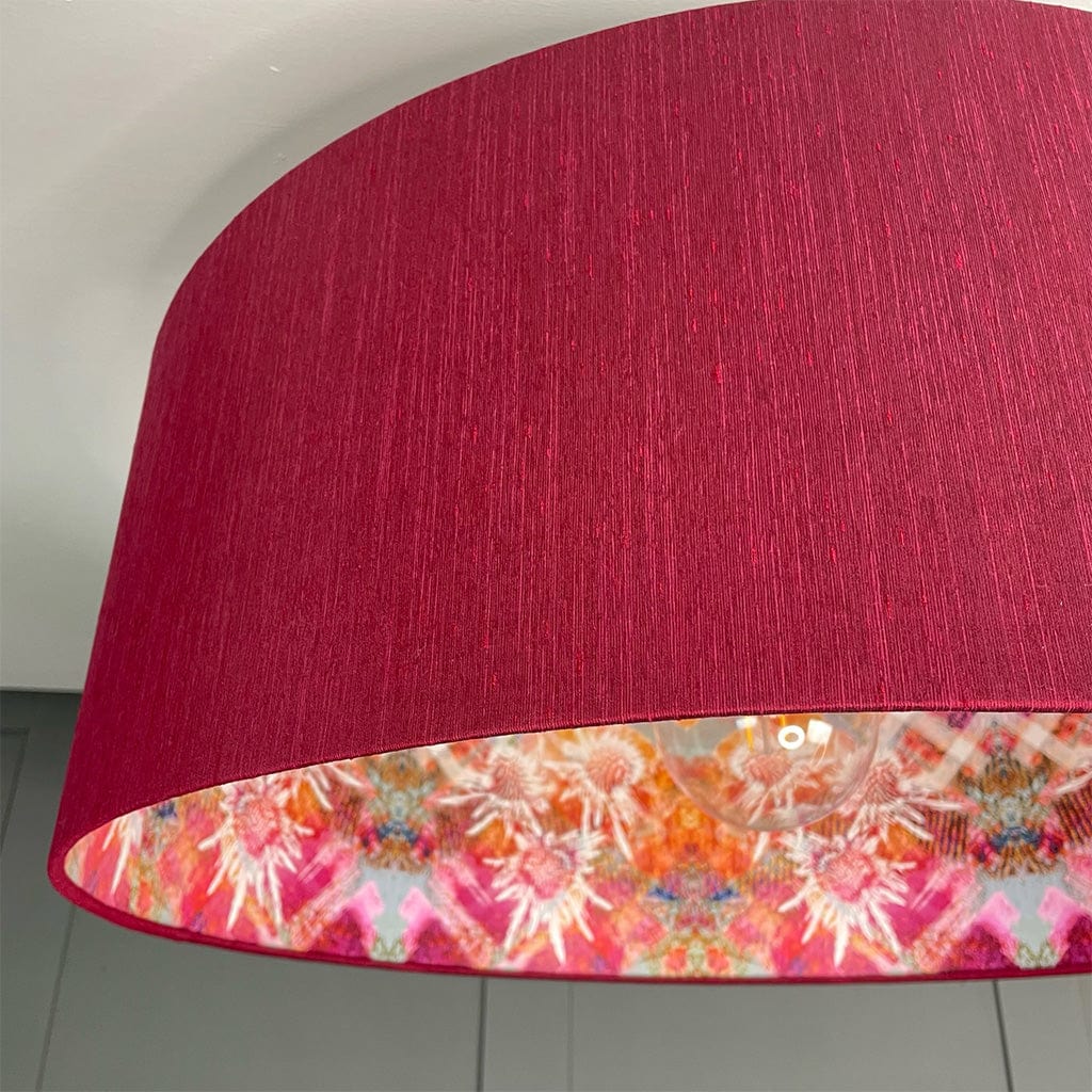 Electrified Mairi Helena Scottish Pink Thistle Pendant Shade with Dahlia Outer