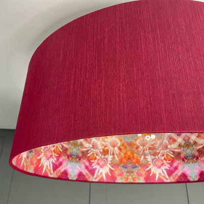 Electrified Mairi Helena Scottish Pink Thistle Pendant Shade with Dahlia Outer