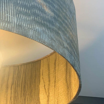 Electrified Agama with Anthology Metamorphic Gold Basalt Wallpaper Lined Lampshade