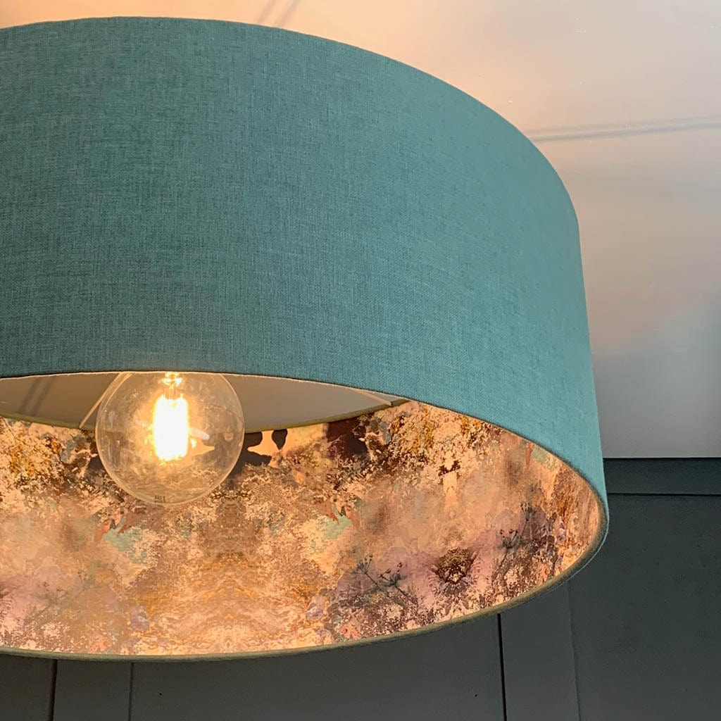 Electrified Oslo Spray with Mairi Helena Hebridean Homelands Wallpaper Lining Lampshade