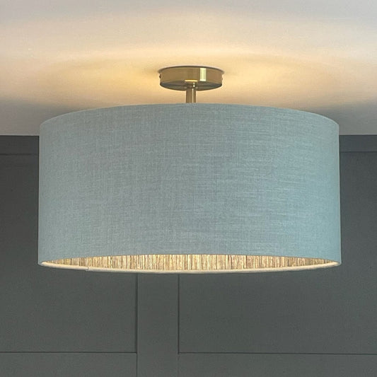 Electrified Seri Mineral Wallpaper Lined Pendant Shade