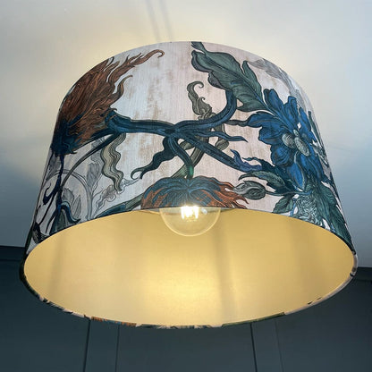 Electrified Timorous Beasties Epic Botanic Drum Shade with Champagne Lining