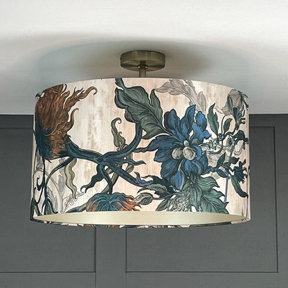 Electrified Timorous Beasties Epic Botanic Drum Shade with Champagne Lining