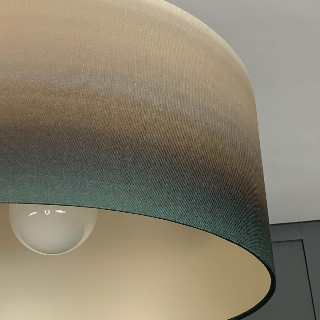 Electrified Julia Clare's Midnight Lagoon Linen in Green Olive Shade with Champagne Lining