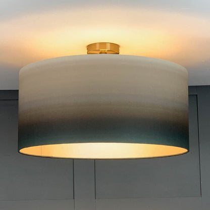 Electrified Julia Clare's Midnight Lagoon Linen in Green Olive Shade with Champagne Lining