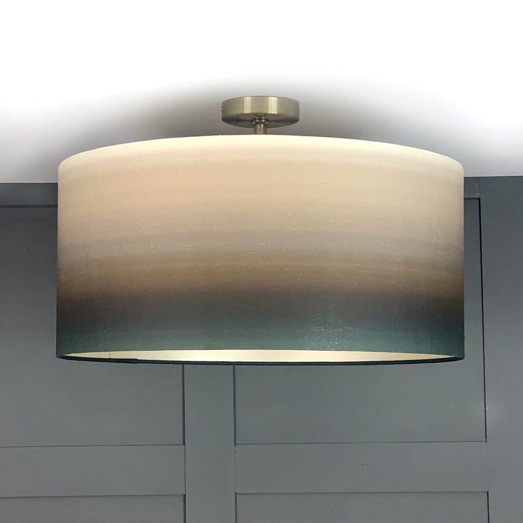 Electrified Julia Clare's Midnight Lagoon Linen in Green Olive Shade with Champagne Lining