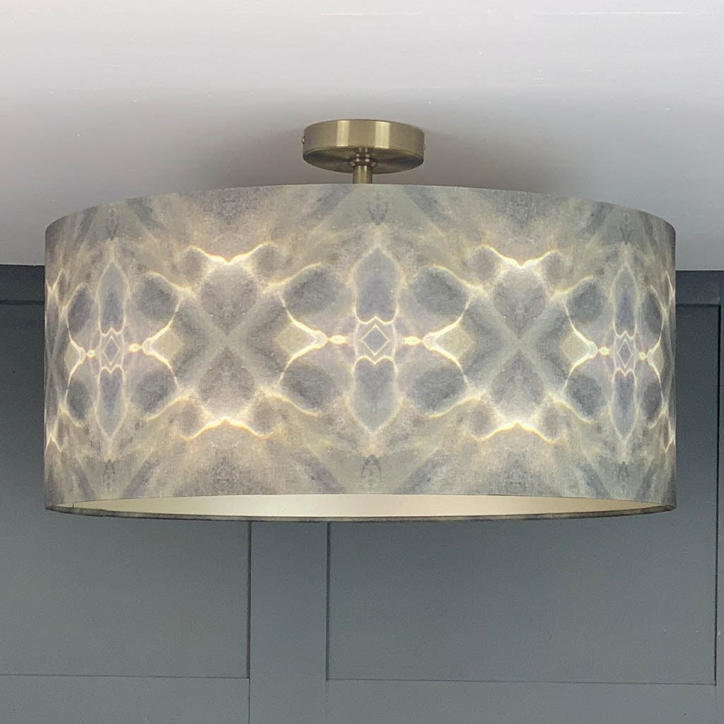 Electrified Julia Clare's Underworld Ripples Linen in Green Olive Shade with Champagne Lining