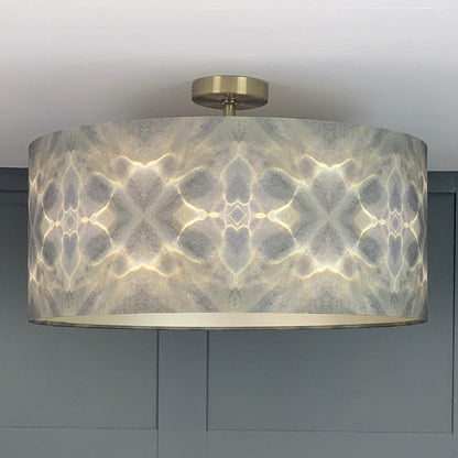 Electrified Julia Clare's Underworld Ripples Linen in Green Olive Shade with Champagne Lining
