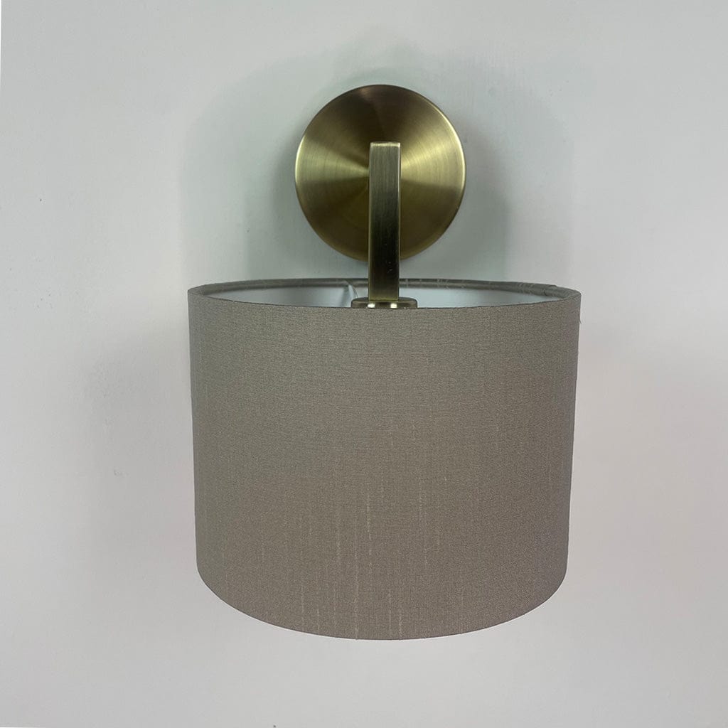 Emma Antique Brass Wall Light with Choice of Drum Shade