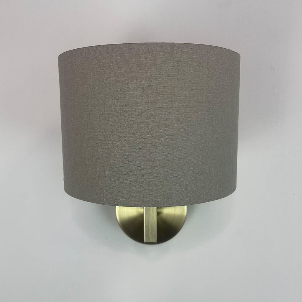 Emma Antique Brass Wall Light with Choice of Drum Shade