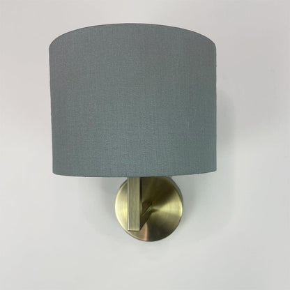 Emma Antique Brass Wall Light with Choice of Drum Shade