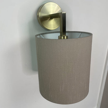 Emma Antique Brass Wall Light with Choice of Drum Shade