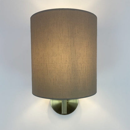 Emma Antique Brass Wall Light with Choice of Drum Shade