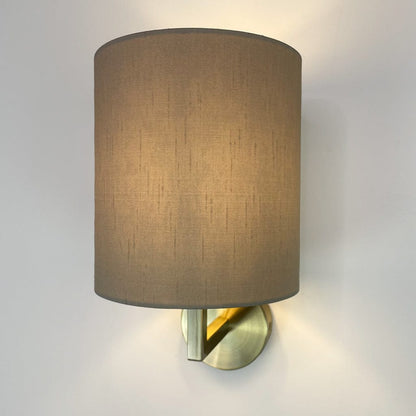 Emma Antique Brass Wall Light with Choice of Drum Shade