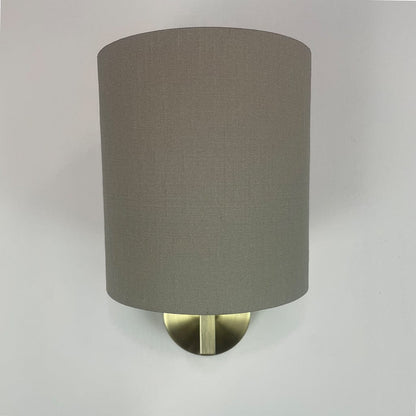 Emma Antique Brass Wall Light with Choice of Drum Shade