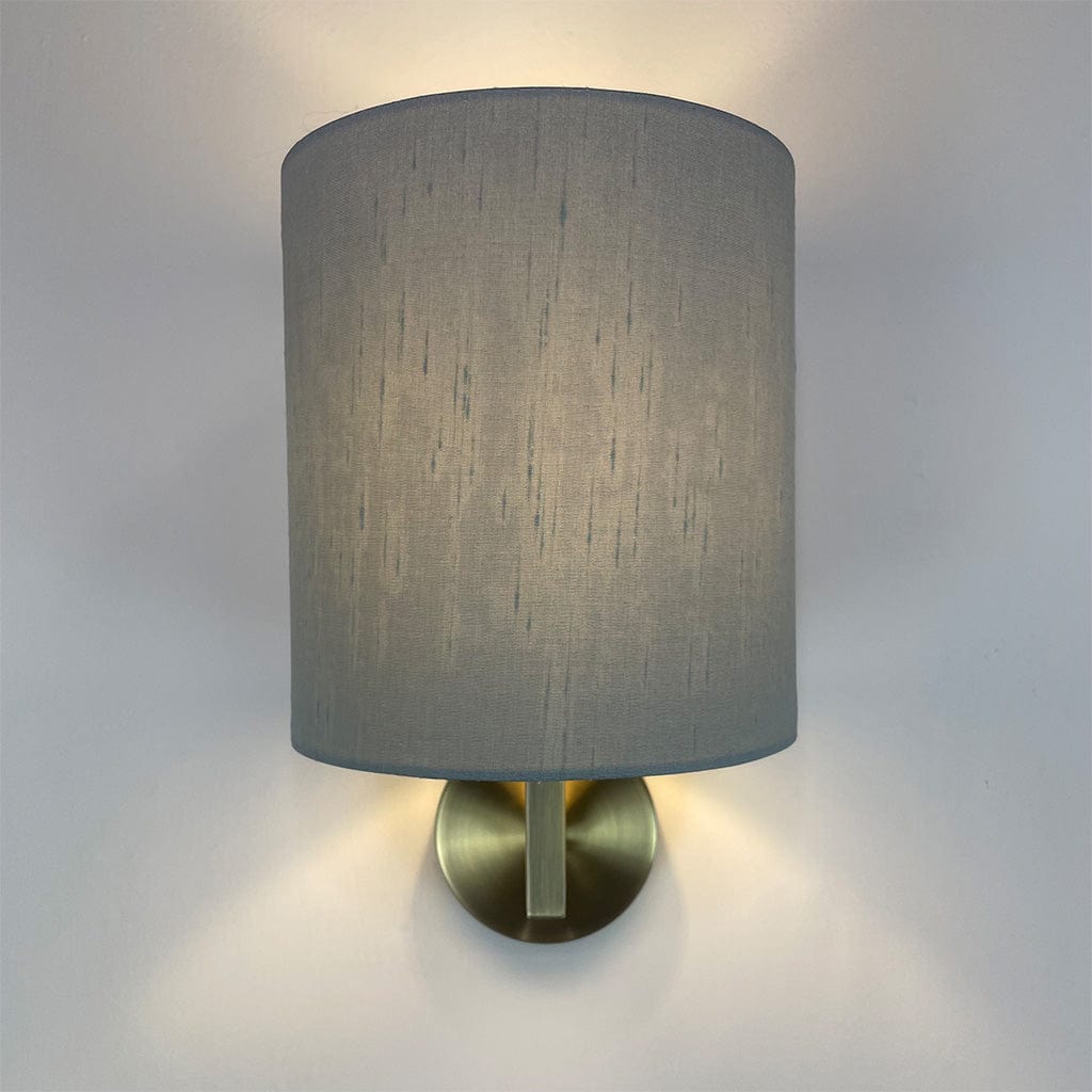 Emma Antique Brass Wall Light with Choice of Drum Shade