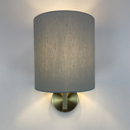 Emma Antique Brass Wall Light with Choice of Drum Shade