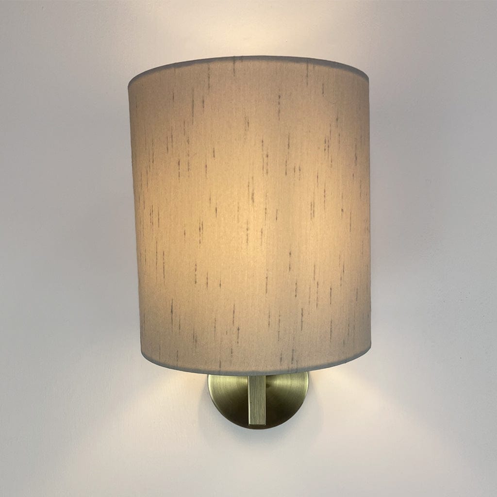 Emma Antique Brass Wall Light with Choice of Drum Shade