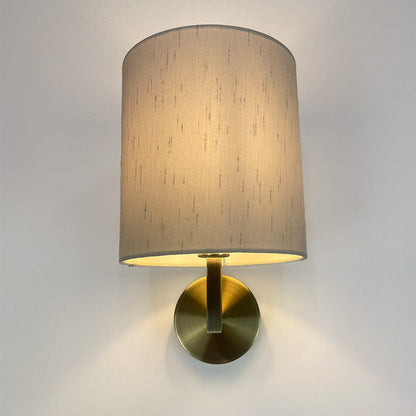 Emma Antique Brass Wall Light with Choice of Drum Shade