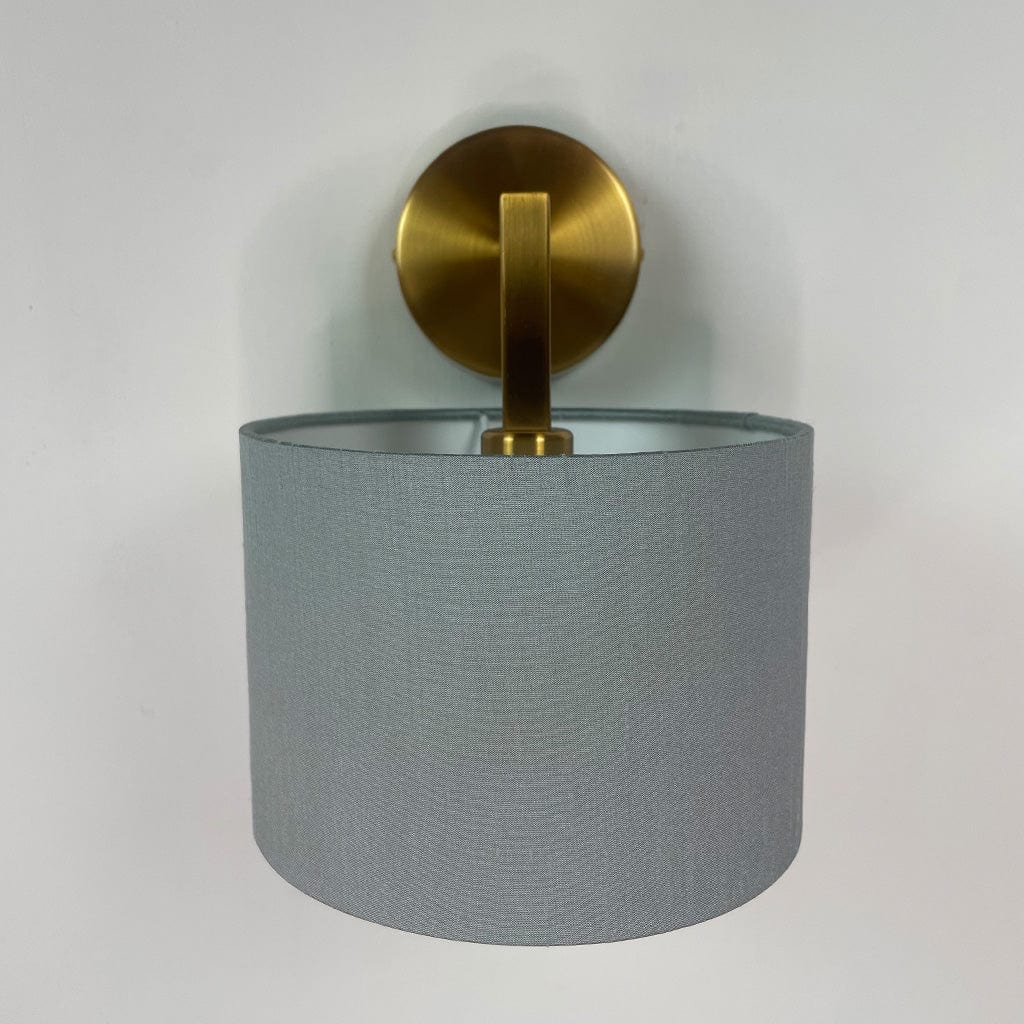 Emma Gold Wall Light with Rainstorm Faux Silk Shade