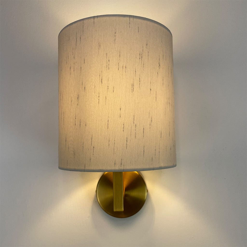 Emma Gold Wall Light with Stockholm Faux Silk Shade