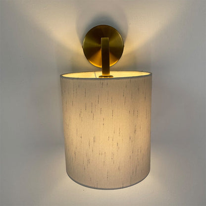 Emma Gold Wall Light with Stockholm Faux Silk Shade