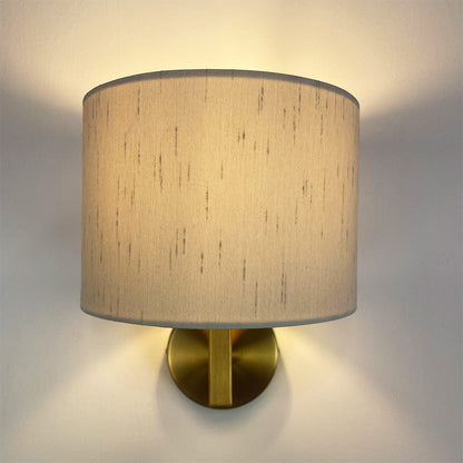 Emma Gold Wall Light with Stockholm Faux Silk Shade