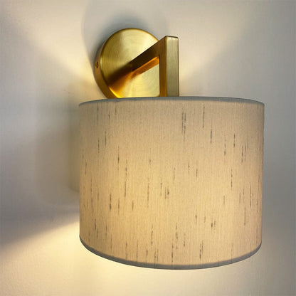 Emma Gold Wall Light with Stockholm Faux Silk Shade