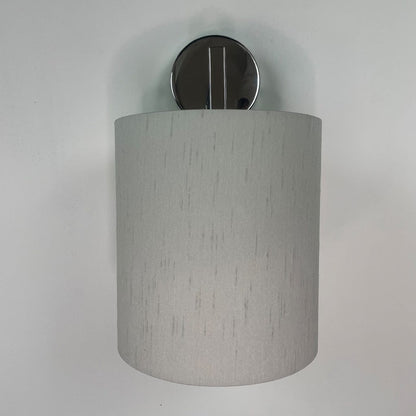 Emma Polished Chrome Wall Light with Stockholm Faux Silk Shade