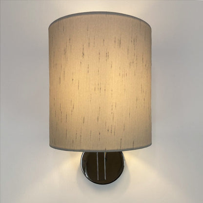 Emma Polished Chrome Wall Light with Stockholm Faux Silk Shade