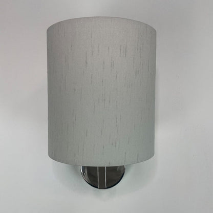 Emma Polished Chrome Wall Light with Stockholm Faux Silk Shade