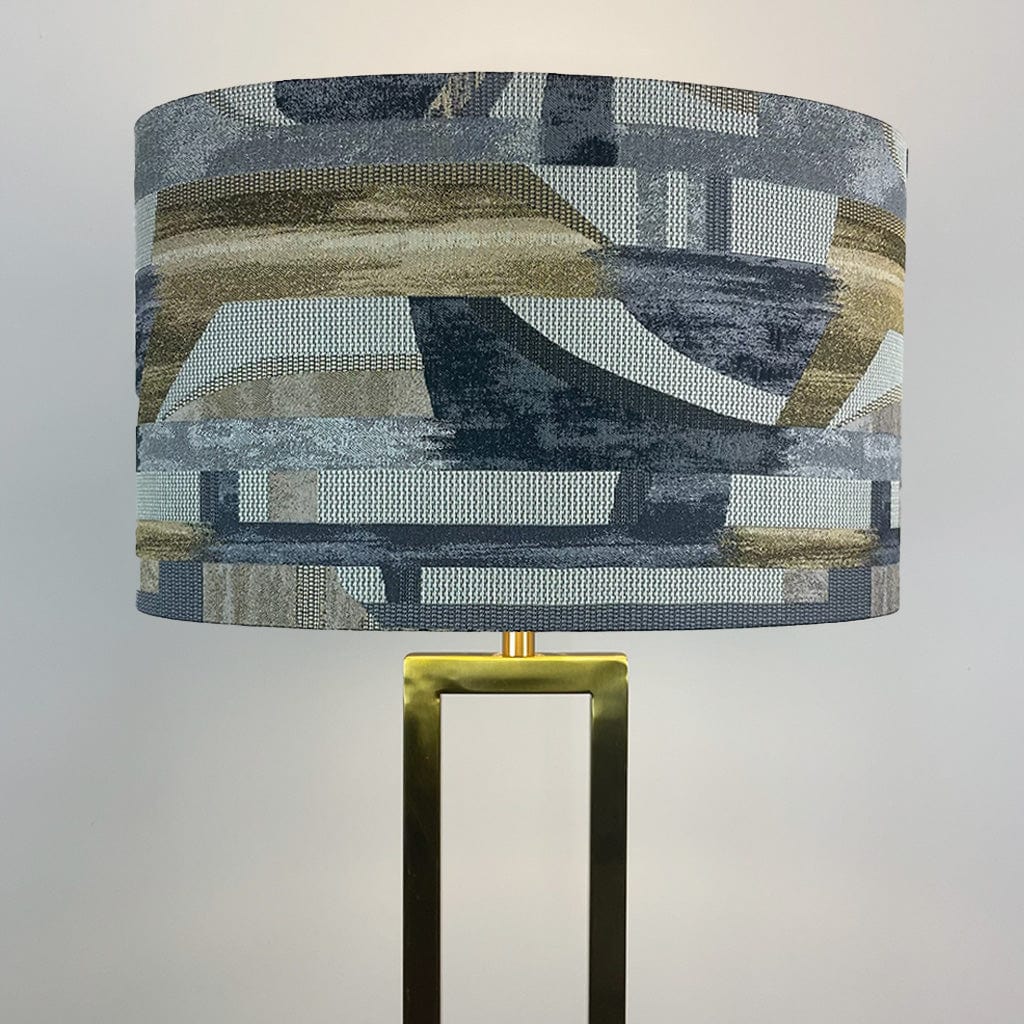 Fitzory Gold Floor Lamp with Berlin Ochre Lampshade