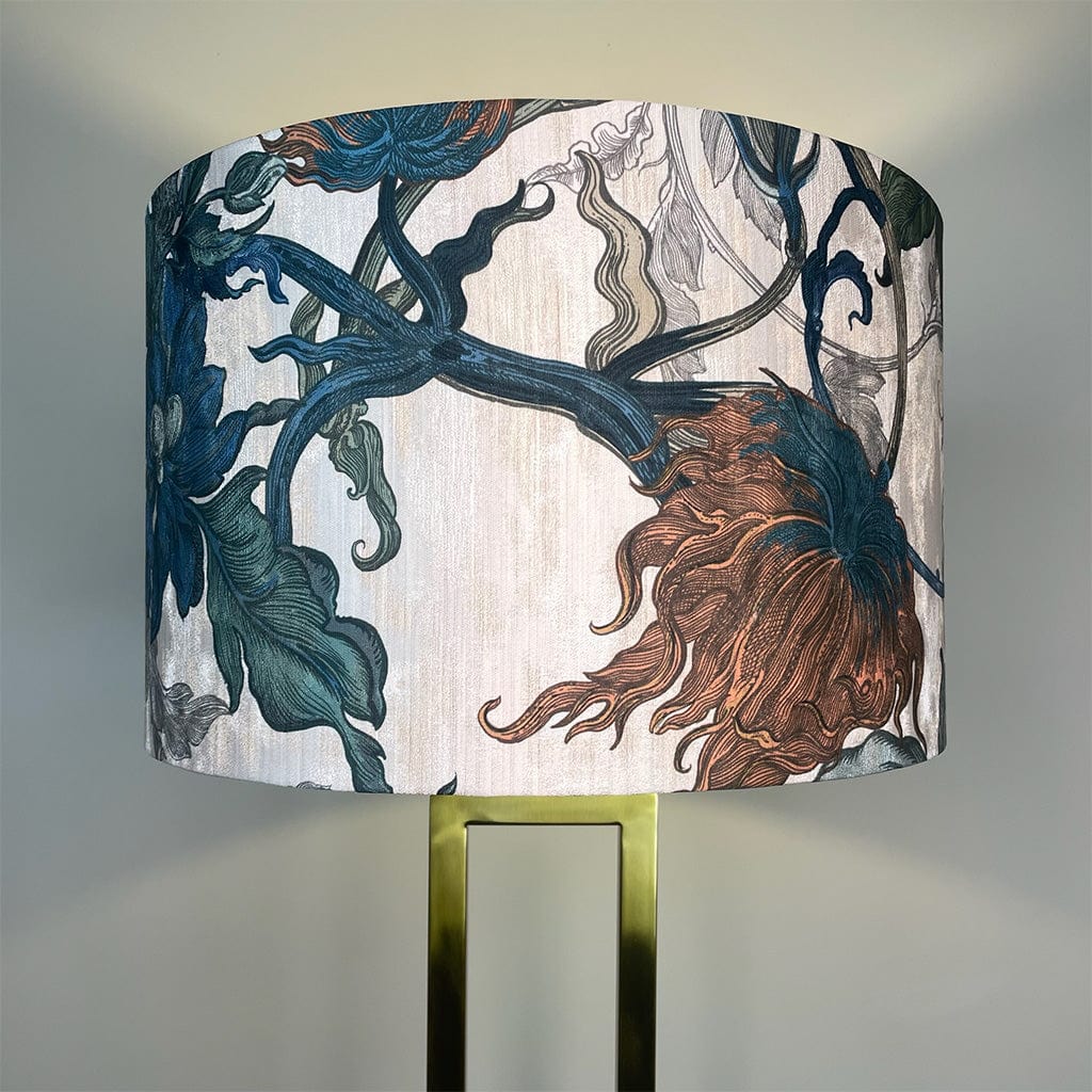 Fitzroy Gold Floor Lamp with Timorous Beasties Epic Botanic Lampshade