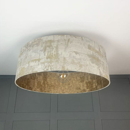 Electrified Hazel 1 Shade Lined with Anthology Marble Wallpaper