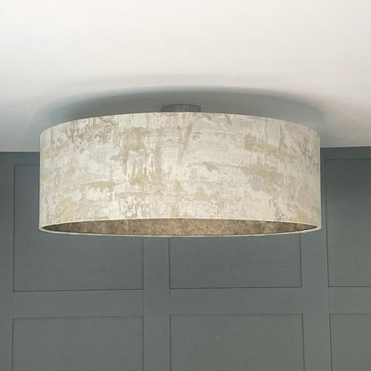 Electrified Hazel 1 Shade Lined with Anthology Marble Wallpaper