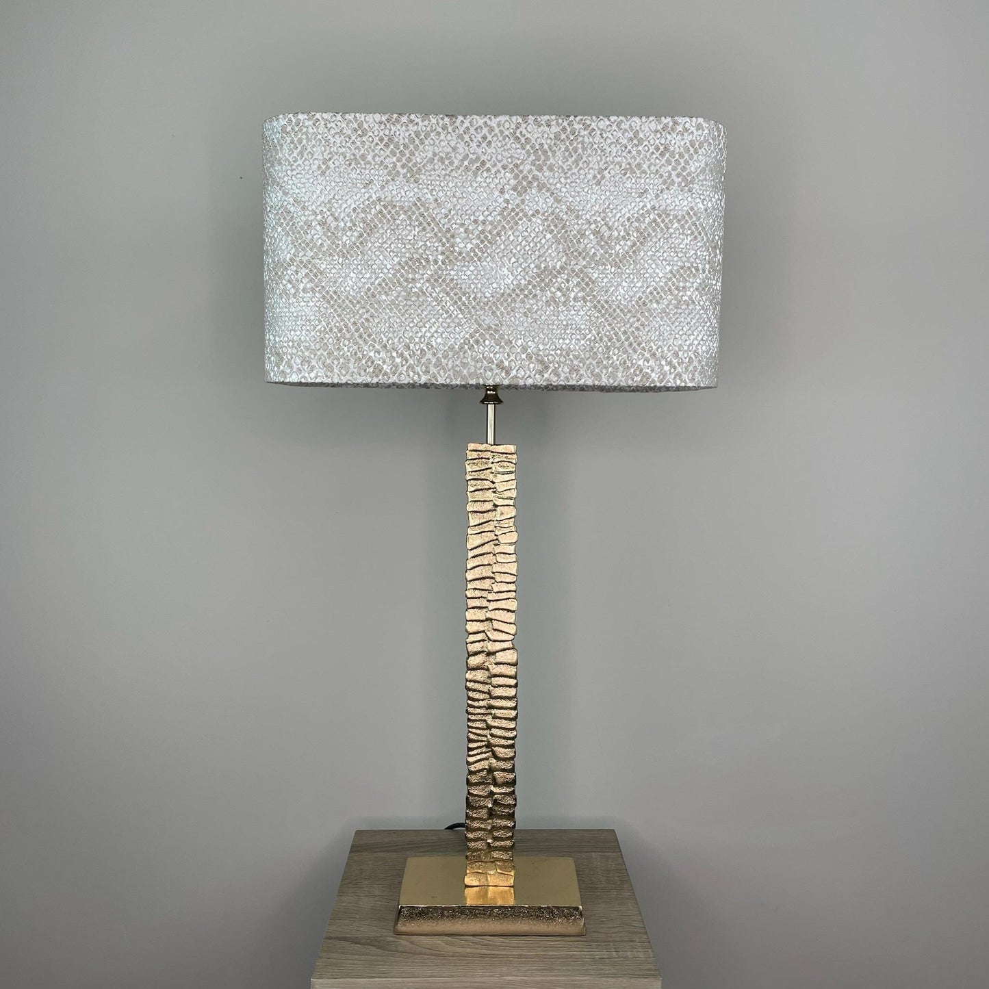 Paperbark Small Opulent Gold Table Lamp with Choice of Rectangle Shade