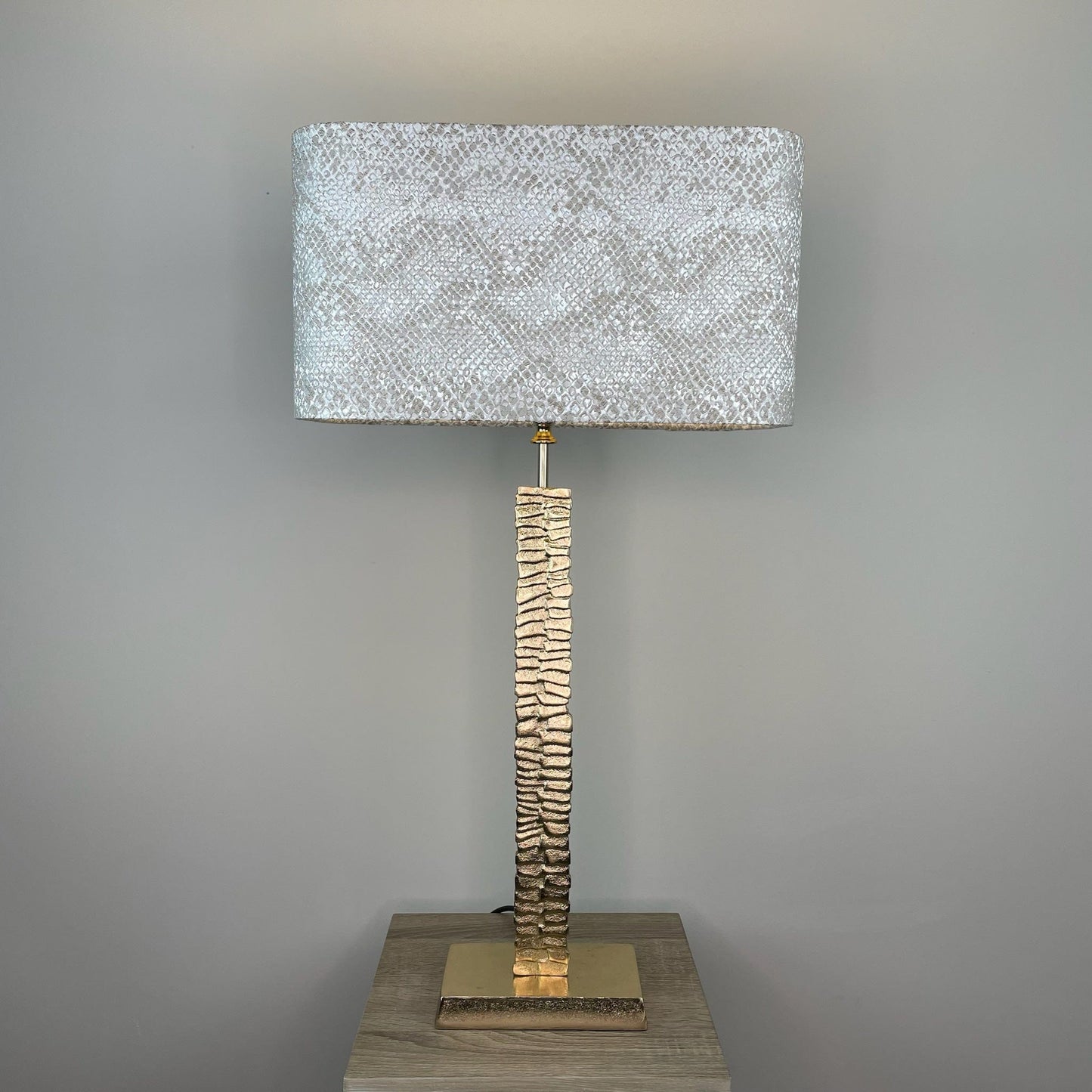 Paperbark Small Opulent Gold Table Lamp with Choice of Rectangle Shade