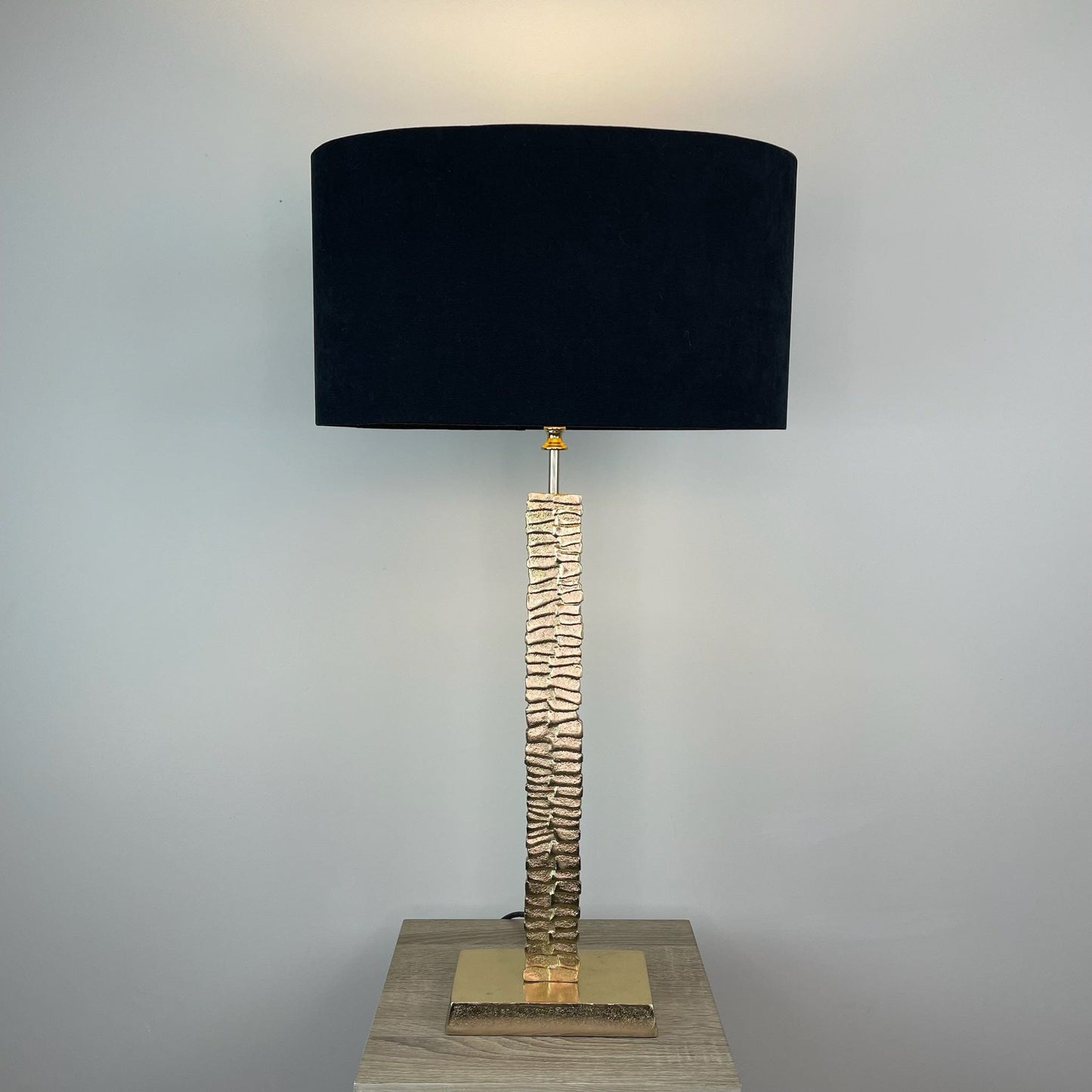 Paperbark Small Opulent Gold Table Lamp with Choice of Oval Shade