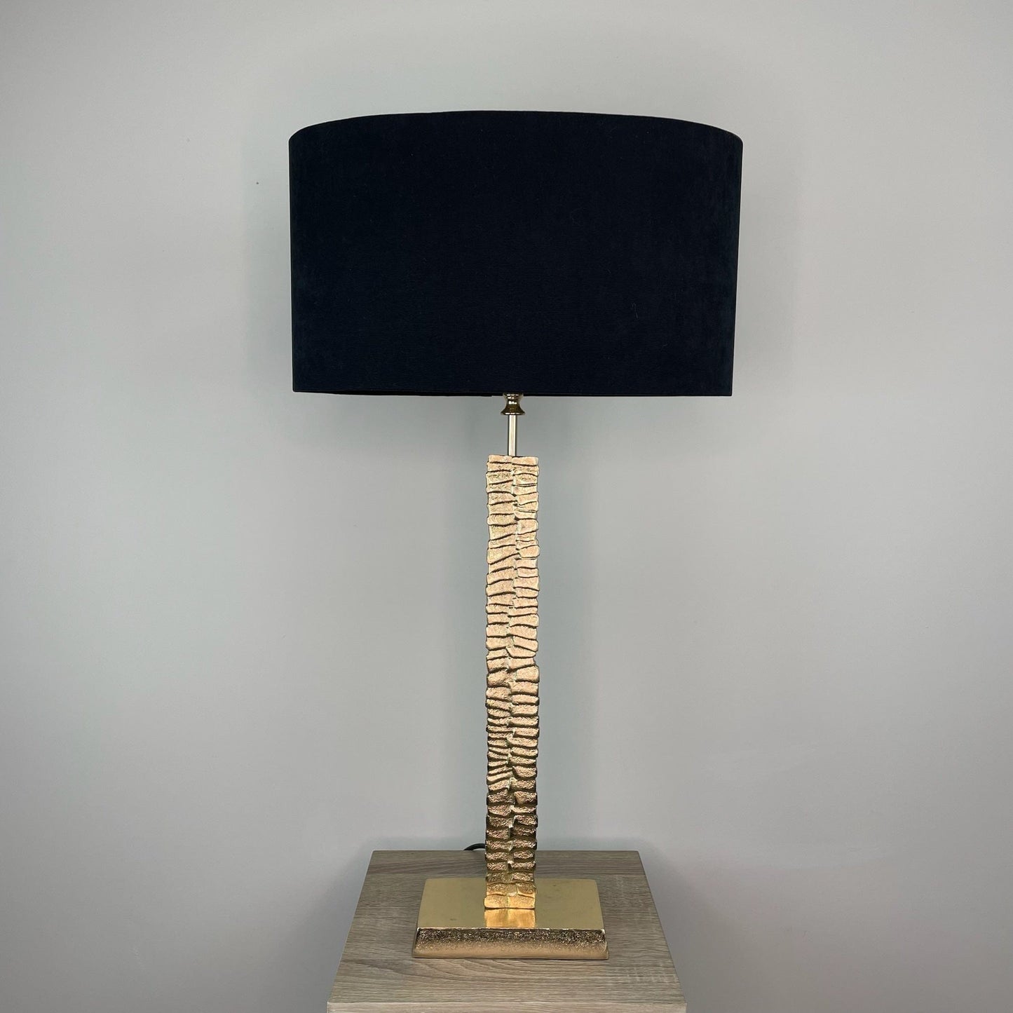 Paperbark Small Opulent Gold Table Lamp with Choice of Oval Shade