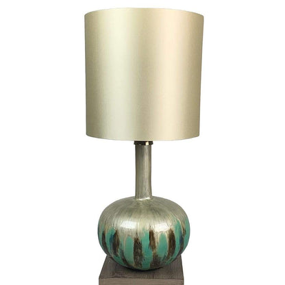 Kiri Enamel Azurite Finish Glass Table Lamp with Choice of Bespoke Shade