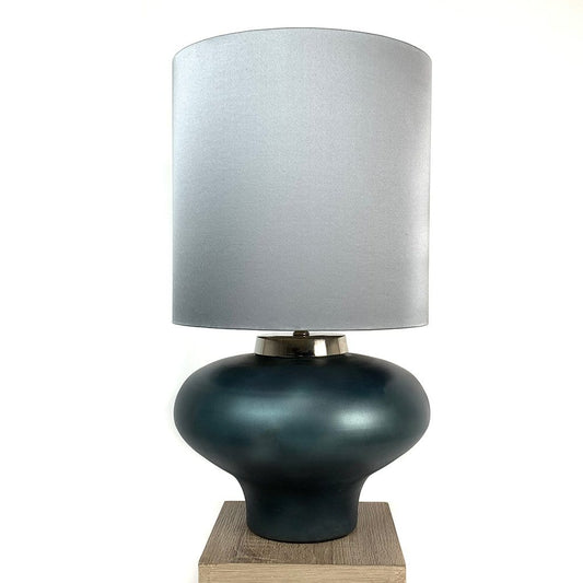 Rugari Enamel Malibu Finish Glass Table Lamp with Moonmist Shade