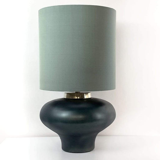 Rugari Enamel Malibu Finish Glass Table Lamp with Lagoon 745 Shade