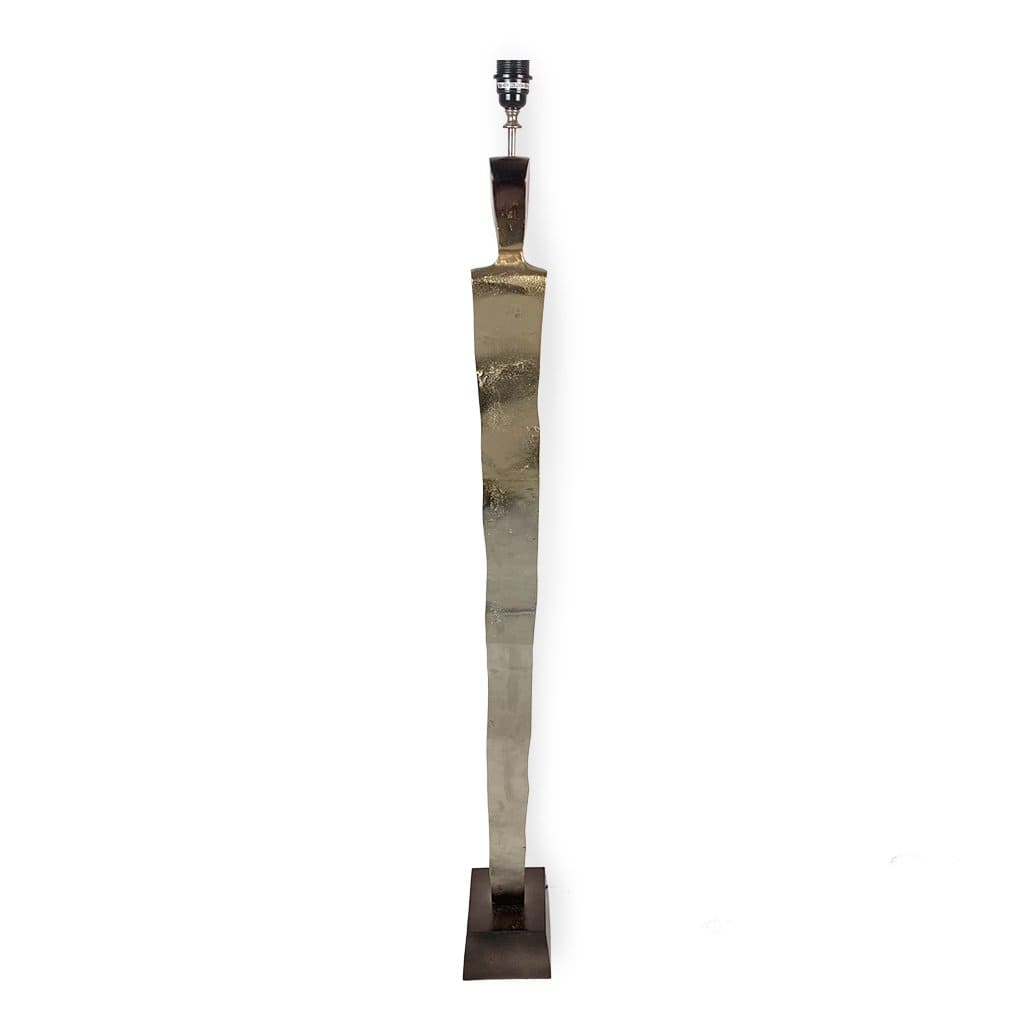 Totem Nickel & Champagne Floor Lamp with Choice of Bespoke Shade