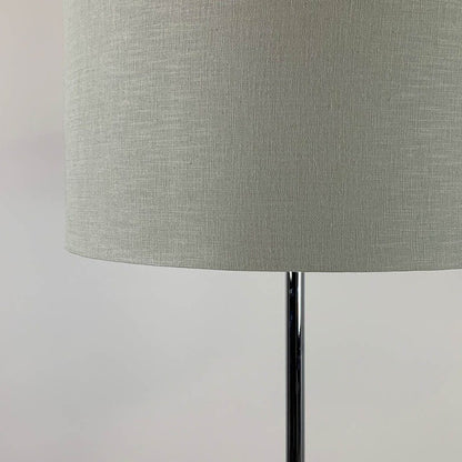 Belford Brushed Steel Floor Lamp With Grey Shade