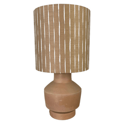 Inna Natural Urn Terracota Table Lamp with Luis Desert Shade