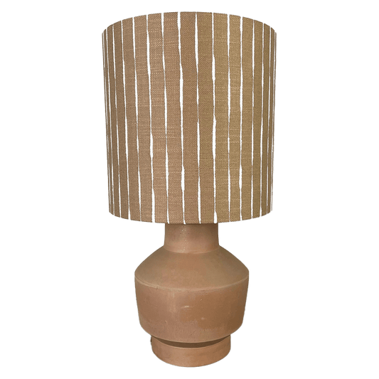 Inna Natural Urn Terracota Table Lamp with Luis Desert Shade