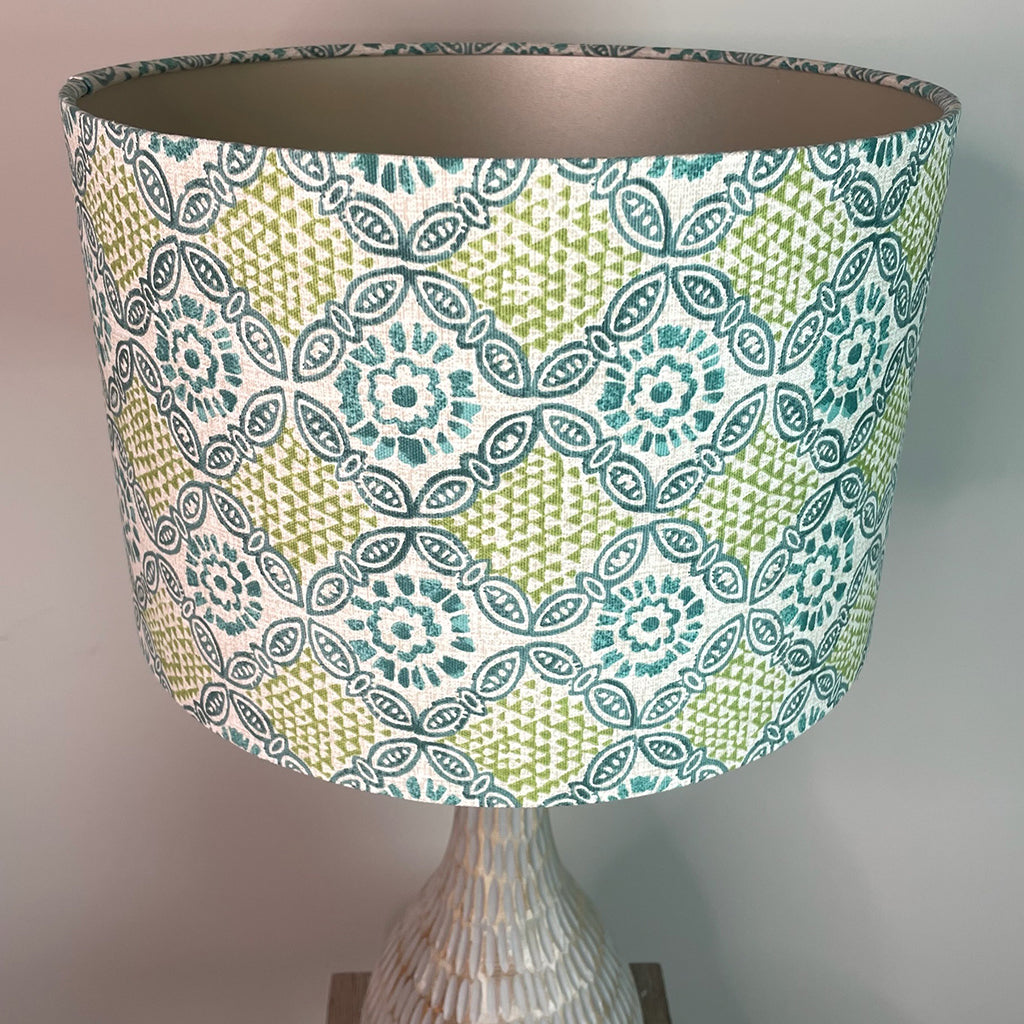 Ioan Grey Engraved Table Lamp with Stardust Opal Lampshade