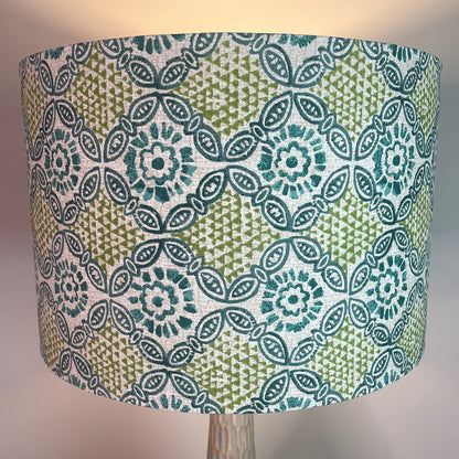 Ioan Grey Engraved Table Lamp with Stardust Opal Lampshade