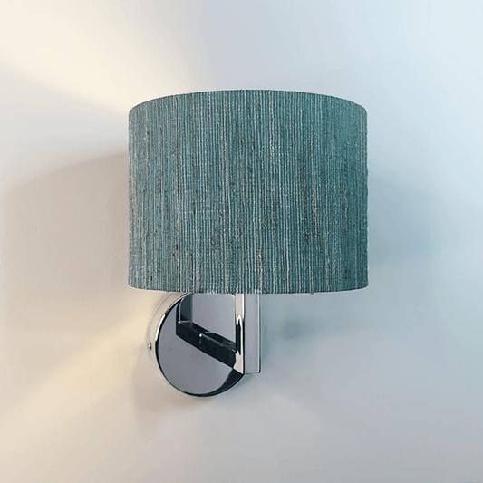 Emma Polished Chrome Wall Light with Marine Shade