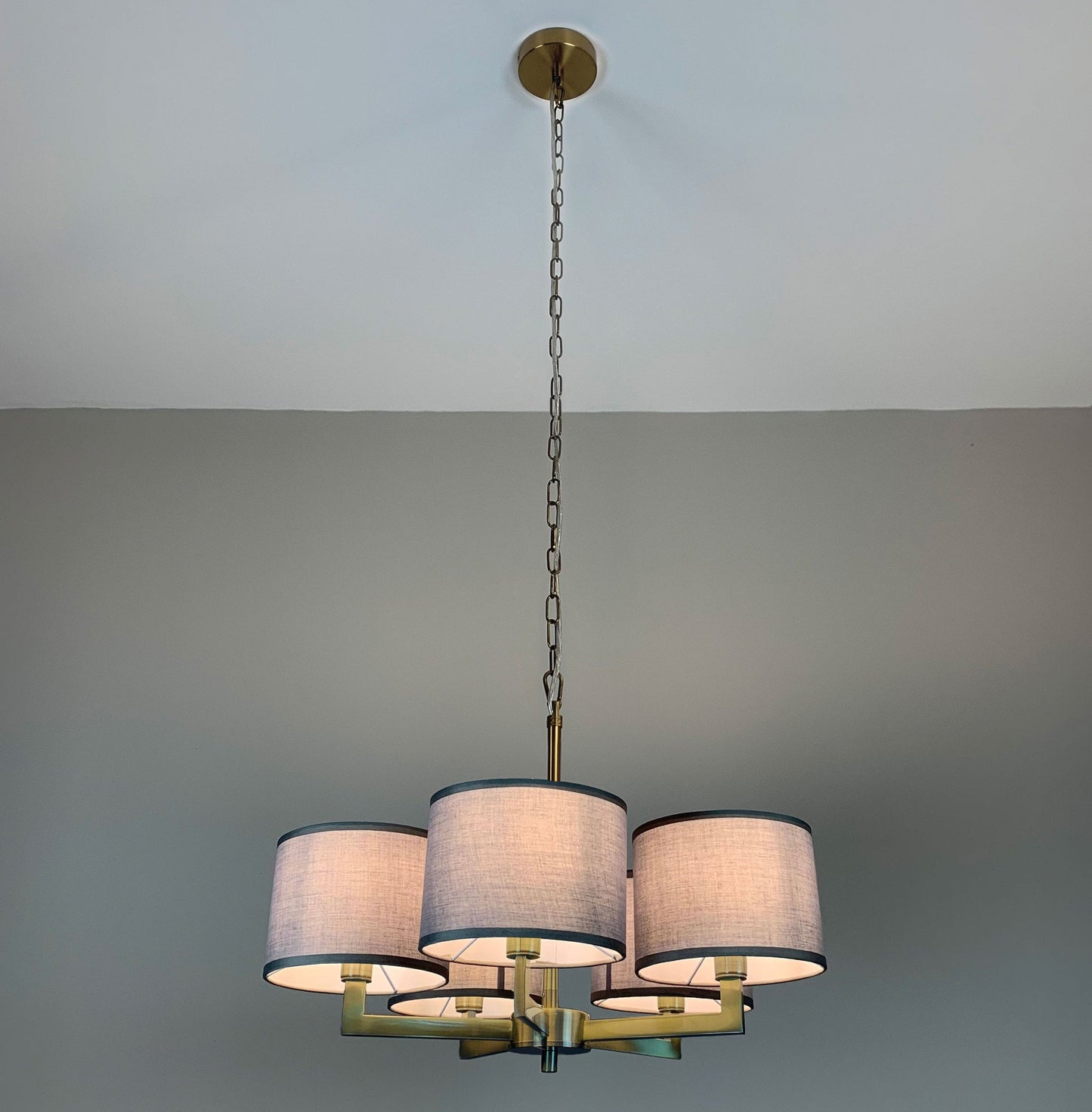 Hallburn Antique Brass 5 Light Ceiling Fitting